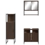 Set de muebles baño 3 pzas madera contrachapada roble marrón de , Muebles de baño - Ref: Foro24-3214699, Precio: 163,51 €, De...