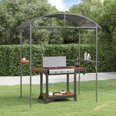 Cenador barbacoa estante lateral acero antracita 220x115x230 cm de , Carpas y cenadores - Ref: Foro24-360138, Precio: 237,83 ...