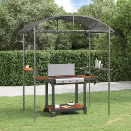 Cenador barbacoa estante lateral acero antracita 220x115x230 cm de , Carpas y cenadores - Ref: Foro24-360138, Precio: 232,31 ...