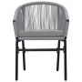 Set mesa y sillas de jardín 3 pzas y cojines ratán PE gris de vidaXL, Conjuntos de jardín - Ref: Foro24-48140, Precio: 185,25...