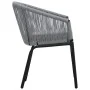 Set mesa y sillas de jardín 3 pzas y cojines ratán PE gris de vidaXL, Conjuntos de jardín - Ref: Foro24-48140, Precio: 222,93...