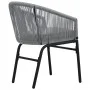 Set mesa y sillas de jardín 3 pzas y cojines ratán PE gris de vidaXL, Conjuntos de jardín - Ref: Foro24-48140, Precio: 222,93...