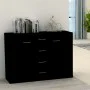 Aparador de madera contrachapada negro 88x30x65 cm de vidaXL, Aparadores - Ref: Foro24-800685, Precio: 99,99 €, Descuento: %