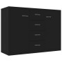 Aparador de madera contrachapada negro 88x30x65 cm de vidaXL, Aparadores - Ref: Foro24-800685, Precio: 102,95 €, Descuento: %