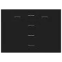 Aparador de madera contrachapada negro 88x30x65 cm de vidaXL, Aparadores - Ref: Foro24-800685, Precio: 99,99 €, Descuento: %