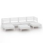 Juego de muebles de jardín 7 pzas madera maciza de pino blanco de , Conjuntos de jardín - Ref: Foro24-3083340, Precio: 349,48...