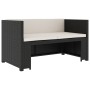 Set muebles de jardín 5 piezas y cojines ratán sintético negro de vidaXL, Conjuntos de jardín - Ref: Foro24-48132, Precio: 28...