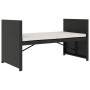 Set muebles de jardín 5 piezas y cojines ratán sintético negro de vidaXL, Conjuntos de jardín - Ref: Foro24-48132, Precio: 28...