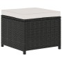 Set muebles de jardín 5 piezas y cojines ratán sintético negro de vidaXL, Conjuntos de jardín - Ref: Foro24-48132, Precio: 28...