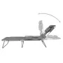 Tumbona plegable con cojín de cabeza y respaldo ajustable gris de , Tumbonas - Ref: Foro24-44295, Precio: 64,01 €, Descuento: %