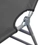 Tumbona plegable con cojín de cabeza y respaldo ajustable gris de , Tumbonas - Ref: Foro24-44295, Precio: 64,01 €, Descuento: %