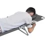 Tumbona plegable con cojín de cabeza y respaldo ajustable gris de , Tumbonas - Ref: Foro24-44295, Precio: 64,01 €, Descuento: %