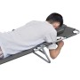 Tumbona plegable con cojín de cabeza y respaldo ajustable gris de , Tumbonas - Ref: Foro24-44295, Precio: 105,31 €, Descuento: %