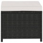 Set muebles de jardín 5 piezas y cojines ratán sintético negro de vidaXL, Conjuntos de jardín - Ref: Foro24-48132, Precio: 28...