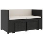 Set muebles de jardín 5 piezas y cojines ratán sintético negro de vidaXL, Conjuntos de jardín - Ref: Foro24-48132, Precio: 28...