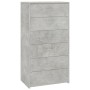 Aparador con 6 cajones contrachapada gris hormigón 50x34x96cm de vidaXL, Aparadores - Ref: Foro24-800670, Precio: 93,85 €, De...