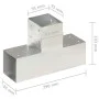 T post connectors 4 pcs galvanized metal 91x91 mm by , fence posts - Ref: Foro24-145472, Price: 70,25 €, Discount: %