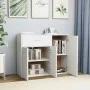 Aparador de madera contrachapada blanco 88x30x70 cm de vidaXL, Aparadores - Ref: Foro24-800675, Precio: 83,83 €, Descuento: %