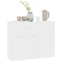 Aparador de madera contrachapada blanco 88x30x70 cm de vidaXL, Aparadores - Ref: Foro24-800675, Precio: 83,83 €, Descuento: %