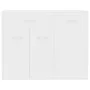 Aparador de madera contrachapada blanco 88x30x70 cm de vidaXL, Aparadores - Ref: Foro24-800675, Precio: 83,83 €, Descuento: %