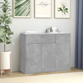 Aparador de madera contrachapada gris hormigón 88x30x70 cm de vidaXL, Aparadores - Ref: Foro24-800679, Precio: 79,18 €, Descu...