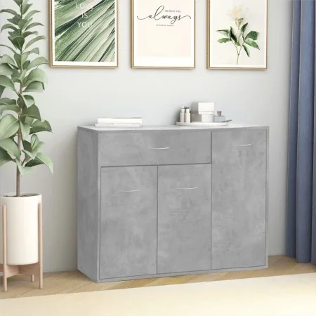 Aparador de madera contrachapada gris hormigón 88x30x70 cm de vidaXL, Aparadores - Ref: Foro24-800679, Precio: 79,18 €, Descu...