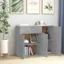 Concrete gray plywood sideboard 88x30x70 cm by vidaXL, Sideboards - Ref: Foro24-800679, Price: 79,18 €, Discount: %