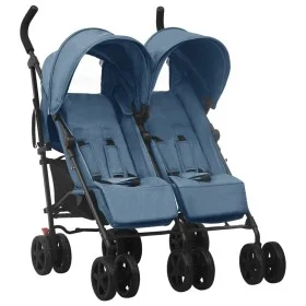 Carrito para gemelos de acero azul marino de , Cochecitos de bebé - Ref: Foro24-10238, Precio: 219,25 €, Descuento: %