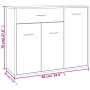 Aparador de madera contrachapada gris hormigón 88x30x70 cm de vidaXL, Aparadores - Ref: Foro24-800679, Precio: 80,47 €, Descu...