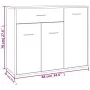 Betongraues Sperrholz-Sideboard 88x30x70 cm von vidaXL, Sideboards - Ref: Foro24-800679, Preis: 79,18 €, Rabatt: %
