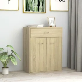 Aparador de madera contrachapada color roble Sonoma 60x30x75 cm de vidaXL, Aparadores - Ref: Foro24-800714, Precio: 60,88 €, ...
