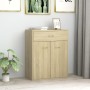 Aparador de madera contrachapada color roble Sonoma 60x30x75 cm de vidaXL, Aparadores - Ref: Foro24-800714, Precio: 61,75 €, ...