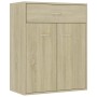 Aparador de madera contrachapada color roble Sonoma 60x30x75 cm de vidaXL, Aparadores - Ref: Foro24-800714, Precio: 61,75 €, ...