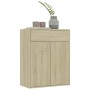 Aparador de madera contrachapada color roble Sonoma 60x30x75 cm de vidaXL, Aparadores - Ref: Foro24-800714, Precio: 61,75 €, ...
