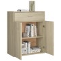 Aparador de madera contrachapada color roble Sonoma 60x30x75 cm de vidaXL, Aparadores - Ref: Foro24-800714, Precio: 61,75 €, ...