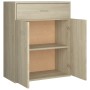 Aparador de madera contrachapada color roble Sonoma 60x30x75 cm de vidaXL, Aparadores - Ref: Foro24-800714, Precio: 61,75 €, ...