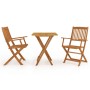 Comedor de jardín plegable 3 piezas madera maciza de acacia de , Conjuntos de jardín - Ref: Foro24-3058253, Precio: 164,04 €,...