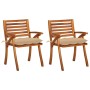 Sillas de comedor jardín con cojines 2 uds madera maciza acacia de , Sillas de jardín - Ref: Foro24-3060834, Precio: 263,74 €...