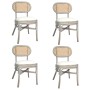 Sillas de comedor 4 unidades lino gris de vidaXL, Sillas de comedor - Ref: Foro24-3071721, Precio: 345,18 €, Descuento: %