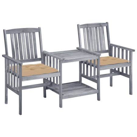 Sillas de jardín con mesita y cojines madera maciza acacia de , Conjuntos de jardín - Ref: Foro24-3061320, Precio: 163,65 €, ...