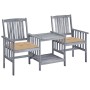 Sillas de jardín con mesita y cojines madera maciza acacia de , Conjuntos de jardín - Ref: Foro24-3061320, Precio: 163,65 €, ...