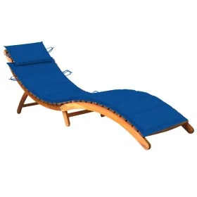 Tumbona de jardín con cojín madera maciza de acacia de , Tumbonas - Ref: Foro24-3061582, Precio: 174,20 €, Descuento: %