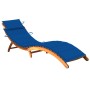 Tumbona de jardín con cojín madera maciza de acacia de , Tumbonas - Ref: Foro24-3061582, Precio: 180,91 €, Descuento: %