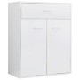 Aparador de madera contrachapada blanco brillante 60x30x75 cm de vidaXL, Aparadores - Ref: Foro24-800717, Precio: 87,76 €, De...