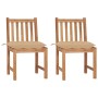 Sillas de jardín 2 unidades madera maciza de teca con cojines de , Sillas de jardín - Ref: Foro24-3062934, Precio: 239,39 €, ...