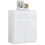 Aparador de madera contrachapada blanco brillante 60x30x75 cm de vidaXL, Aparadores - Ref: Foro24-800717, Precio: 87,76 €, De...