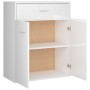 Aparador de madera contrachapada blanco brillante 60x30x75 cm de vidaXL, Aparadores - Ref: Foro24-800717, Precio: 87,76 €, De...