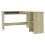 Escritorio forma de L madera contrachapada roble 120x140x75 cm de vidaXL, Escritorios - Ref: Foro24-800750, Precio: 124,62 €,...