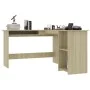 Escritorio forma de L madera contrachapada roble 120x140x75 cm de vidaXL, Escritorios - Ref: Foro24-800750, Precio: 124,62 €,...