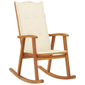 Silla mecedora con cojines madera maciza de acacia de , Sillas de jardín - Ref: Foro24-3064181, Precio: 204,50 €, Descuento: %